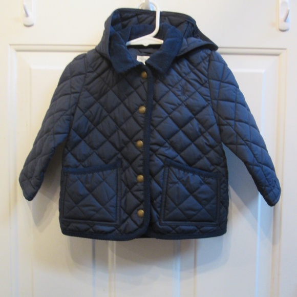 Ralph Lauren Quilted Navy Blue Kids Jacket - Picture 2 of 13